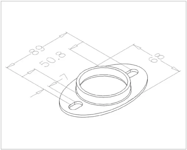 Lagerhouder voor lager 508mm. 1
